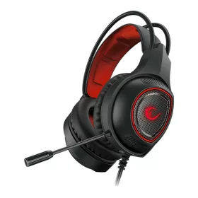   Rampage Fejhallgató - RM-K23 MISSION (mikrofon, USB, hangerőszabályzó, nagy-párnás, piros)
