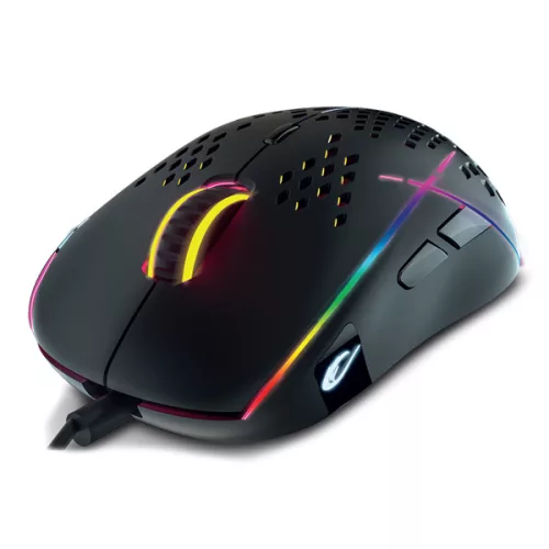 Rampage Egér Gamer - SMX-R111 DEFILADE (12400DPI, PMW3327; 8 gomb, makro, RGB LED, fekete)