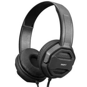   Snopy Fejhallgató - SN-101 BONNY Black (stereo, mikrofon, 3.5mm jack, 1m kábel, fekete)