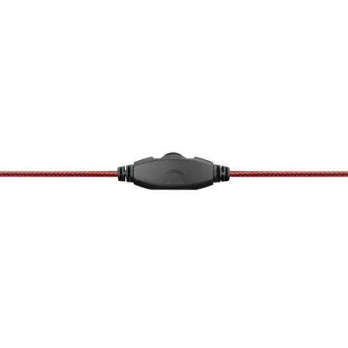 Snopy Fejhallgató - SN-4488 (mikrofon, 3.5mm jack, hangerőszabályzó, nagy-párnás, 2.1m kábel, fekete-piros)