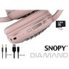 Snopy Fejhallgató Vezeték Nélküli - SN-BT55 Pink (Bluetooth v5.0, hang.szab., micro-SD foglalat, mikrofon, rózsaszín)