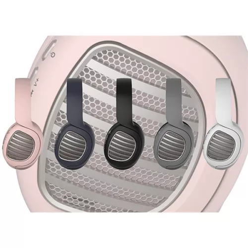 Snopy Fejhallgató Vezeték Nélküli - SN-BT55 Pink (Bluetooth v5.0, hang.szab., micro-SD foglalat, mikrofon, rózsaszín)