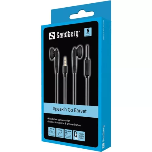 Sandberg Fülhallgató - Speak’n Go Earset Black