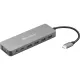 Sandberg Notebook Dokkoló - USB-C 13-in-1 Travel Dock (Bemenet: USB-C, Kimenet: USB-C+3xUSB-A+2xHDMI+VGA+RJ-45+Audio)