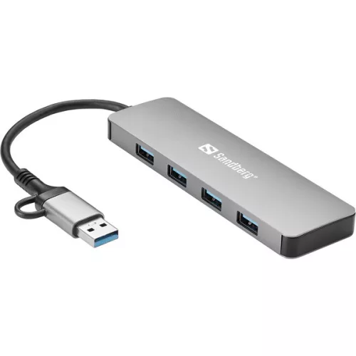 Sandberg USB Hub - USB-C/A to 4xUSB 3.0 Hub