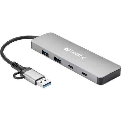 Sandberg USB Hub - USB-C/A to 2xUSB-A+2xUSB-C Hub