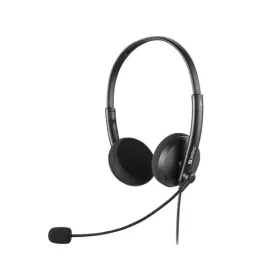   Sandberg Fejhallgató - MiniJack Office Headset Saver (Jack; mikrofon; hangerő szabályzó; 1,5m kábel; fekete)