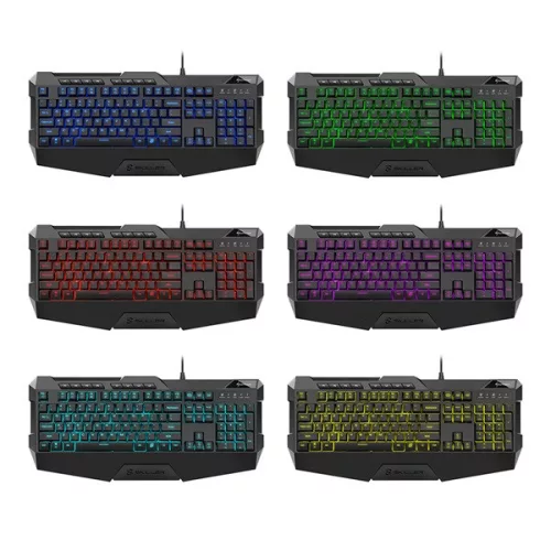 Sharkoon Billentyűzet - Skiller SGK4 (USB, RGB, csuklótámasz, multimédia, 1,8m, fekete, angol)