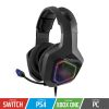 Spirit of Gamer Fejhallgató - ELITE H50 Black (MultiPlatform, RGB, 3.5mm Jack, mikrofon, hangerőszabályzó, nagy-párnás)