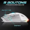 Spirit of Gamer Egér - ELITE-M60 White (Optikai, 20000 DPI, 1000Hz, 9 programozható gomb, RGB, vezetékes, fehér)