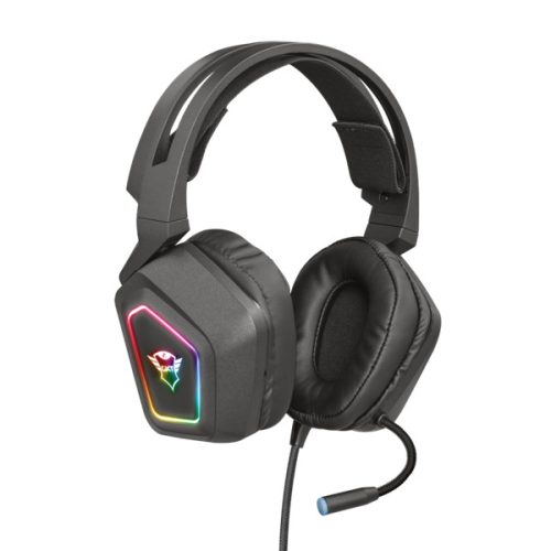 Trust Fejhallgató 7.1 - GXT 450 Blizz RGB (világítás; mikrofon; hangerőszabályzó; USB; nagy-párnás; 2m kábel)