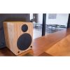 WaveMaster Hangszóró 2.0 - CUBE MINI NEO Bamboo (36W RMS, Bluetooth, 3,5mm jack, RCA, Toslink, Távírányító, Bambusz)