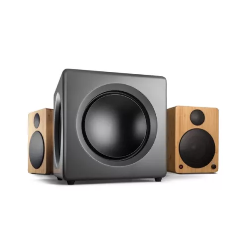 WaveMaster Aktív mélynyomó - FUSION Gray (125W RMS, RCA, Szürke)