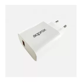   APPROX Telefontöltő - USB Type-C, 18W gyorstöltő, Fehér + 1m USB Type-C kábel, Fehér