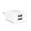 Delight Telefon töltő  - 2db USB, 5V/2,4A, Fehér