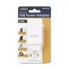 Delight Telefon töltő  - 2db USB, 5V/2,4A, Fehér