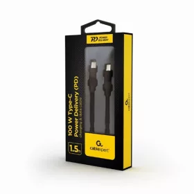   Gembird kábel - USB Type-C apa - USB Type-C apa 2.0 adat+töltőkábel 100W, Gyorstöltés, 1,5m, fekete)