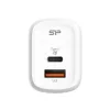 Silicon Power Telefon töltő - QM25, 1db Type-C + 1db USB-A QC3.0 (30W töltő, EU verzió)