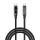 S-Link kábel - LCC-0100 (LED kijelző, 100W, Gyorstöltés, Type-C to Type-C 100cm adat+töltőkábel, fekete, fonott)