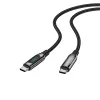 S-Link kábel - LCC-0100 (LED kijelző, 100W, Gyorstöltés, Type-C to Type-C 100cm adat+töltőkábel, fekete, fonott)