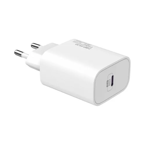 S-Link Hálózati töltő - SL-EC62PD (20W, QC4.0 Gyorstöltés,Type-C to Lightning, 100cm adat+töltőkábel, fehér)