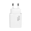 S-Link Hálózati töltő - SL-EC62TP (20W, QC4.0 Gyorstöltés,Type-C to Type-C, 100cm adat+töltőkábel, fehér)