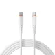 S-Link kábel - SL-X280E (3A, 60W, Gyorstöltés, Type-C to Type-C 100cm adat+töltőkábel, fehér)