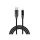 S-Link kábel - UC-066 (LED kijelző, 66W, Gyorstöltés, Type-C, 100cm adat+töltőkábel, fekete, fonott)