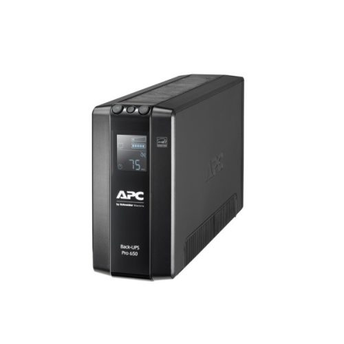 APC szünetmentes 650VA - BR650MI (Back UPS Pro BR 650 VA, 6 aljzat, AVR, LCD-interfész)