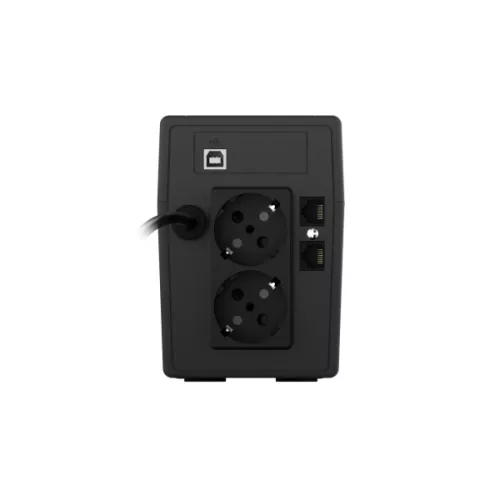 NJOY Szünetmentes  650VA - Cadu 650 (2 Schuko, line-interaktív, USB menedzsment, RJ11/45 vonalvédelem(1Gb/s), fekete)