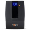 NJOY Szünetmentes  800VA - Horus Plus 800 (2 Schuko, line-interaktív, RJ11 védelem, USB, szoftver, LCD kijelző, fekete)