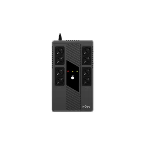 NJOY Szünetmentes 600VA - Token 600 (8 Schuko, line-interaktív, HID USB, túlfeszültség védett, fekete)