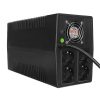 S-Link szünetmentes 1000VA - MIGHT U100 (1000VA, 12V7Ah*2, 600W, Line-Interactive, 4 schuko)