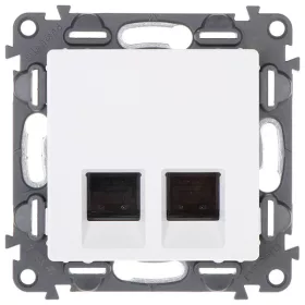   Legrand Valena Life 2xRJ45 Cat. 5e UTP csatlakozóaljzat fehér