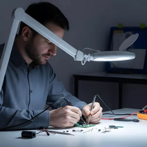 LED lámpa - nagyító lencsével - 5" - 130 mm