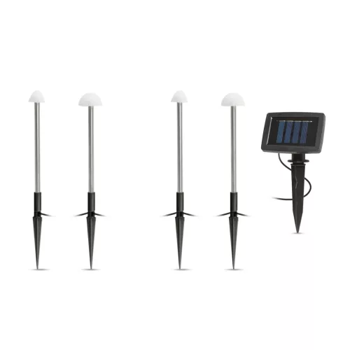 LED-es szolár lámpa - 12 db mini gomba - színes - 28,5 cm x 4 cm