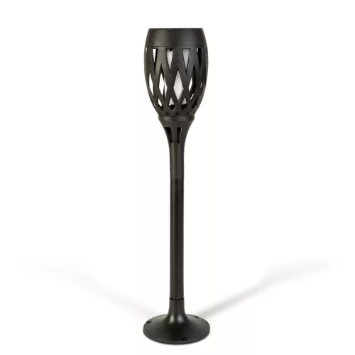 LED-es szolár lámpa - leszúrható / fali / szabadonálló - lángeffekt - 12 sárga LED - 90 x 410 mm