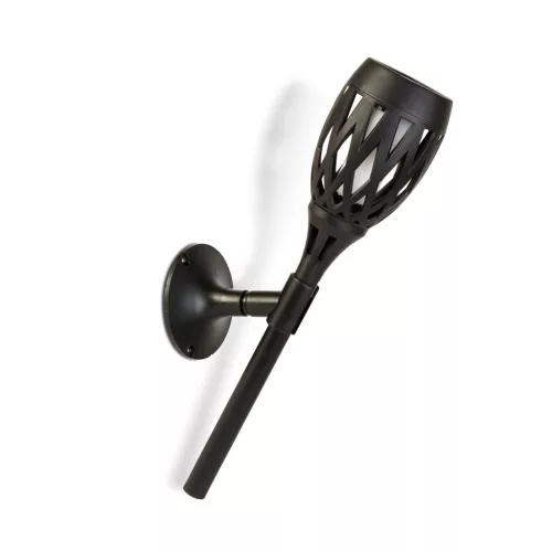 LED-es szolár lámpa - leszúrható / fali / szabadonálló - lángeffekt - 12 sárga LED - 90 x 410 mm