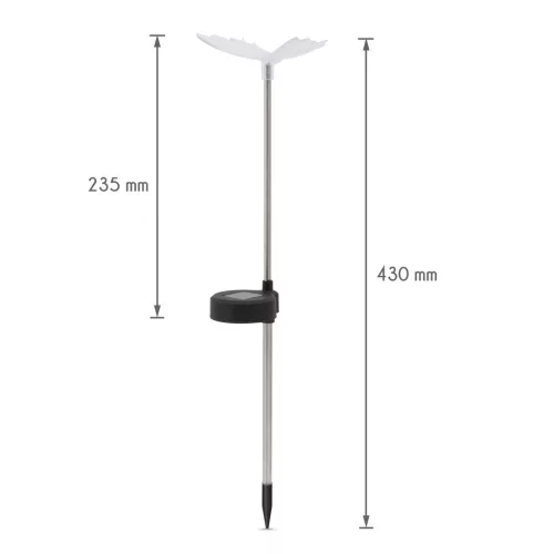 RGB LED-es szolár lámpa - pillangó