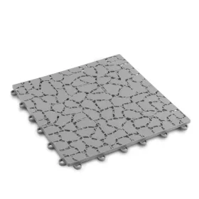   Kerti járólap - kőmintás - műanyag - 29 x 29 cm - szürke - 4 db / csomag