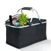 Thermo összecsukható bevásárlókosár - 49 x 28 x 25 cm - 21 L - fekete