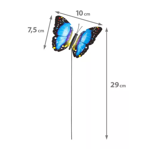 Leszúrható dekor pillangó - többféle - 29 cm - műanyag