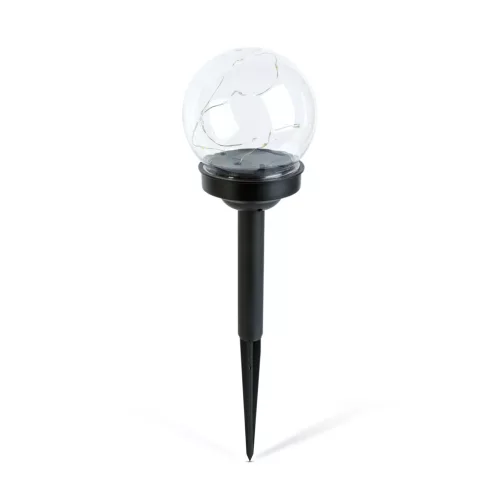 Leszúrható szolár lámpa - gömb alakú - színes - 10 x 10 x 26,5 (+12,5) cm