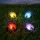 Leszúrható LED szolár - katica - színes - fekete - műanyag - 9 x 9 x 8,5 cm