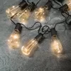 Szolár LED fényfüzér - villanykörte design - 30 LED - 180 cm