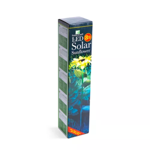 Leszúrható szolár napraforgó - 75 cm - 8 melegfehér LED