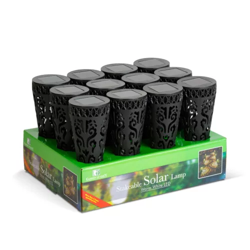 Leszúrható szolár lámpa - 1 melegfehér LED - 28,5 x 7 cm