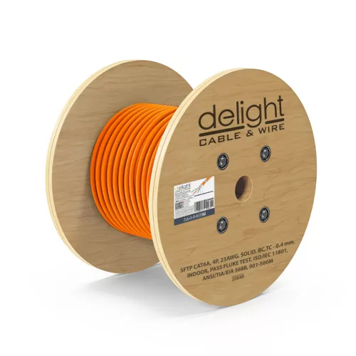 Vezeték SF/UTP fali Cat.6A (500m) BC - 4P 23AWG SOLID - Fluke pass