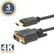 DVI-D / HDMI kábel · 3 m