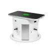 Rejtett elosztó - 4-es + vezeték nélküli töltés + 2xUSB + 2xType-C - fehér